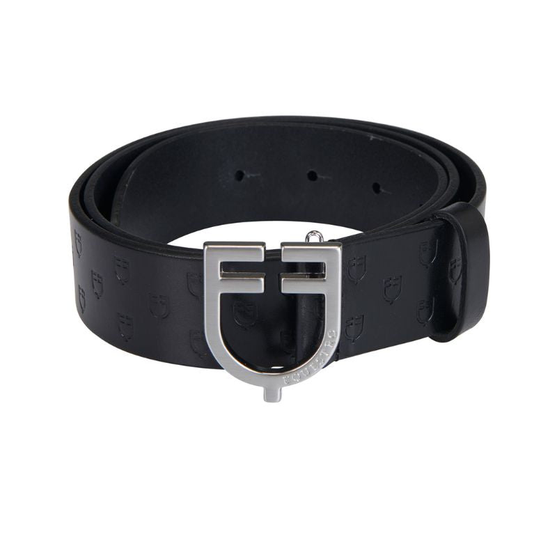 Ceinture en cuir souple de haute qualité avec logo Equestro