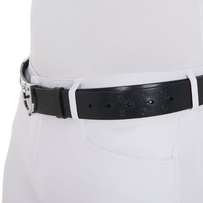 Ceinture en cuir souple de haute qualité avec logo Equestro