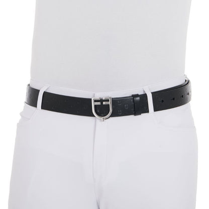 Ceinture en cuir souple de haute qualité avec logo Equestro