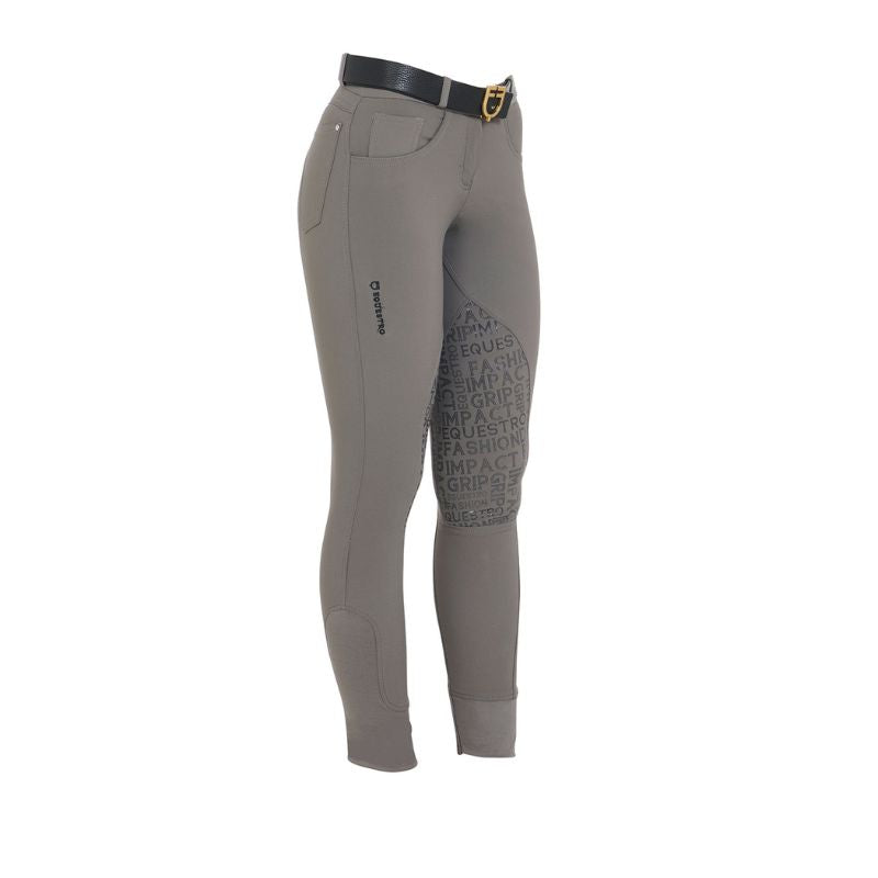 Pantalon d'équitation Equestro pour femme en tissu technique bi-stretch et respirant