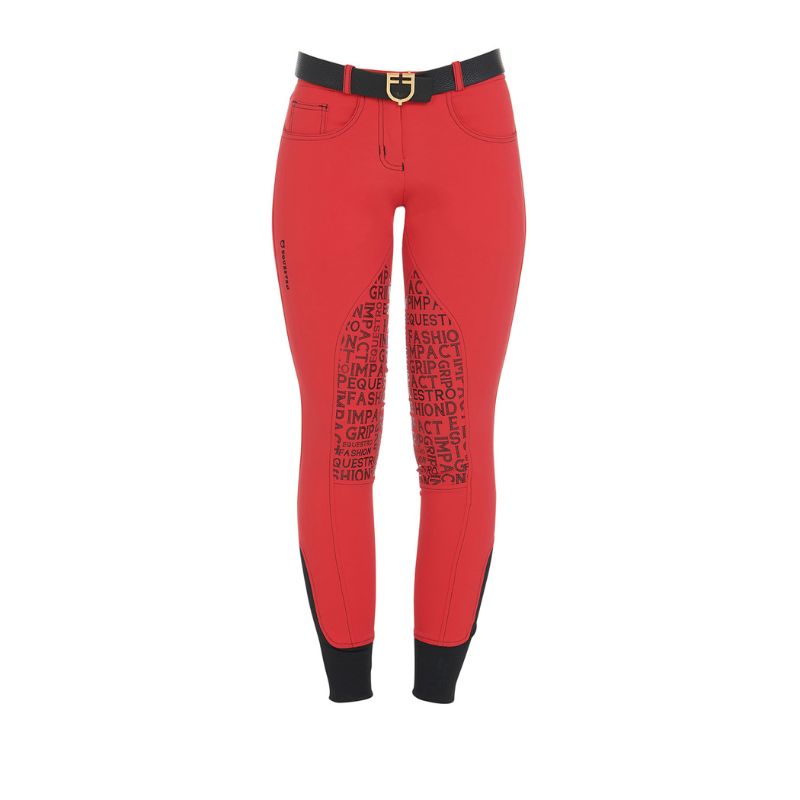 Pantalon d'équitation Equestro pour femme en tissu technique bi-stretch et respirant