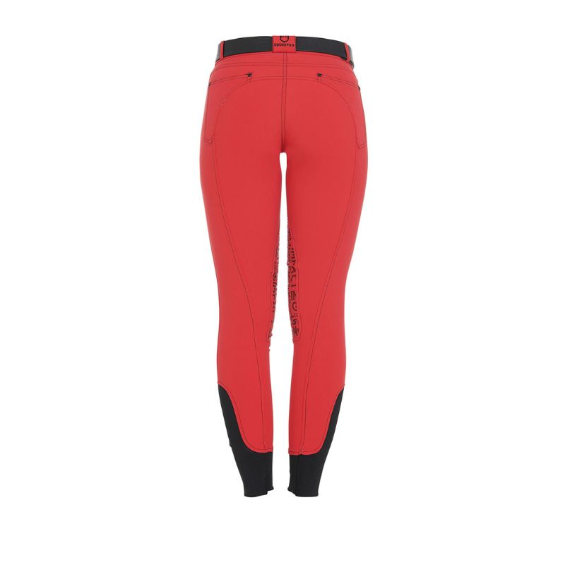 Pantalon d'équitation Equestro pour femme en tissu technique bi-stretch et respirant