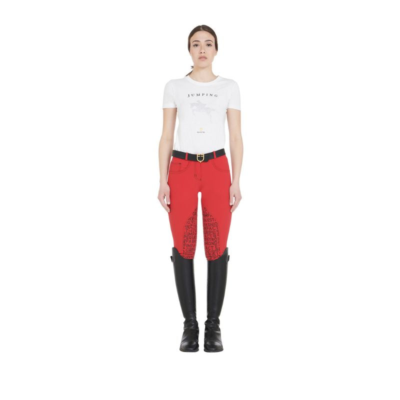 Pantalon d'équitation Equestro pour femme en tissu technique bi-stretch et respirant