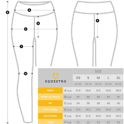 Equestro Leggings noir avec Strass