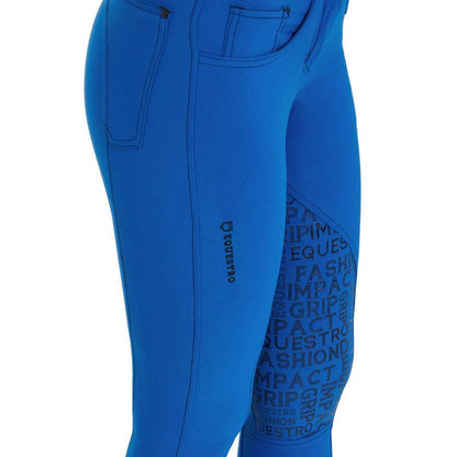 Pantalon d'équitation Equestro pour femme en tissu technique bi-stretch et respirant