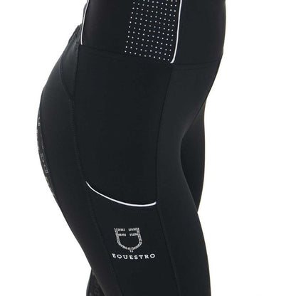 Equestro Leggings noir avec Strass