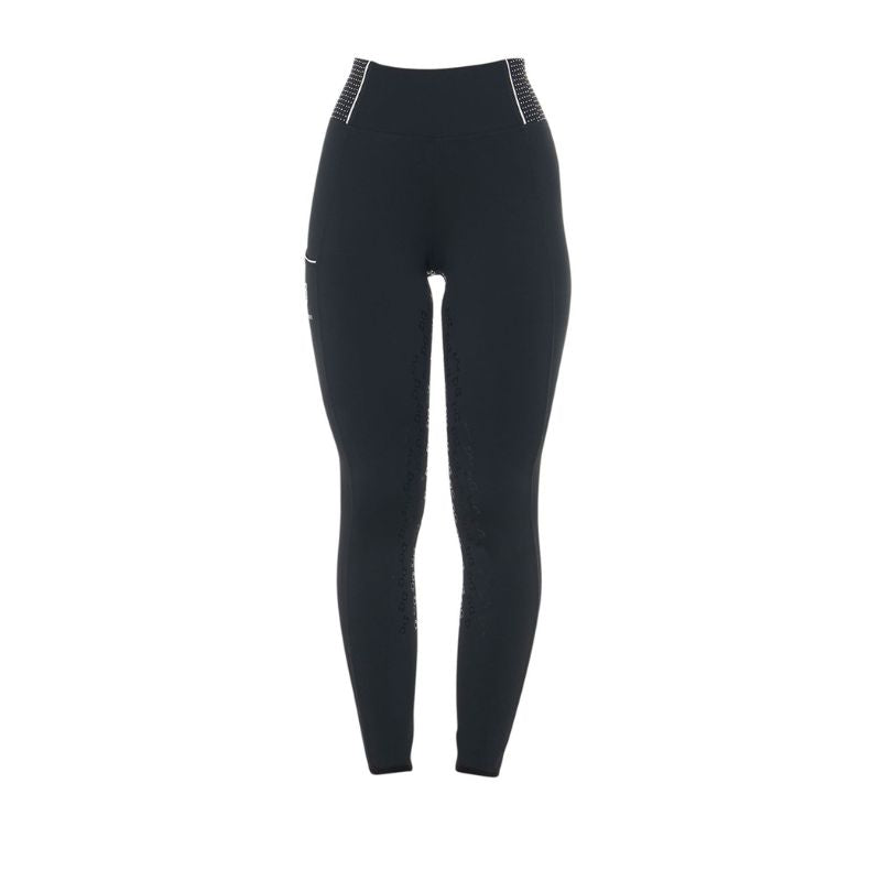 Equestro Leggings noir avec Strass