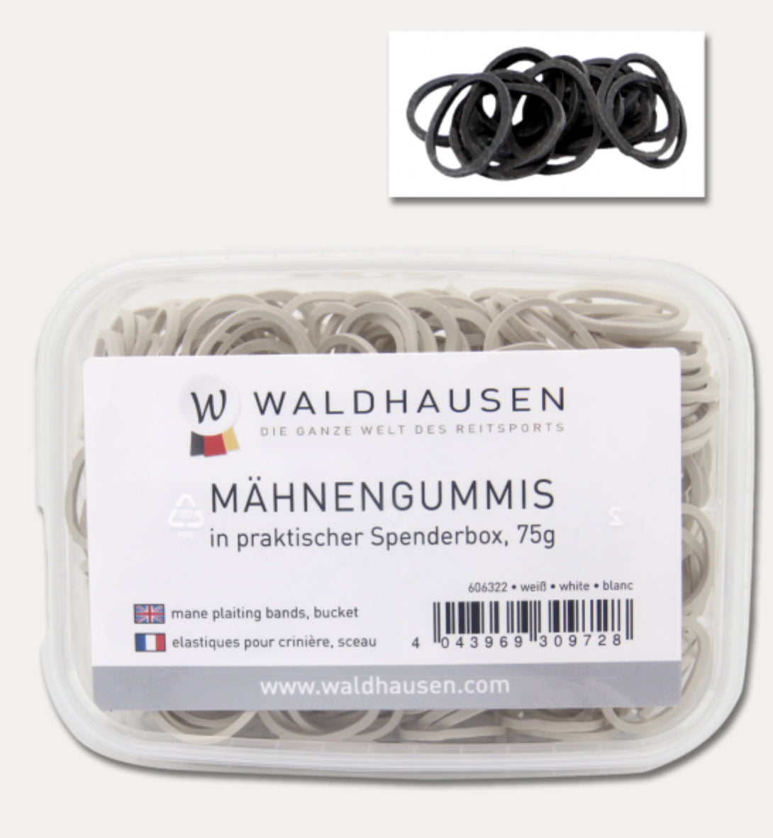 Waldhausen ÉLASTIQUES POUR CRINIÈRE AVEC BOÎTE DISTRIBUTRICE Waldhausen  3,95 €